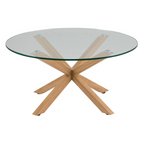 Heaven Couchtisch rund, Gestell Eiche-Optik