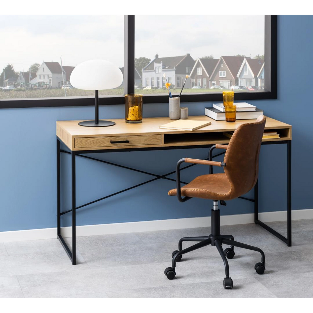 Seaford Schreibtisch rechteckig 140x58x76 cm