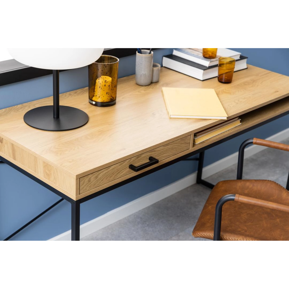 Seaford Schreibtisch rechteckig 140x58x76 cm