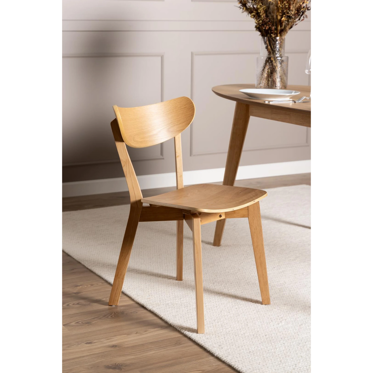 Roxby Esszimmerstuhl, 2er-Set, Gestell Eiche