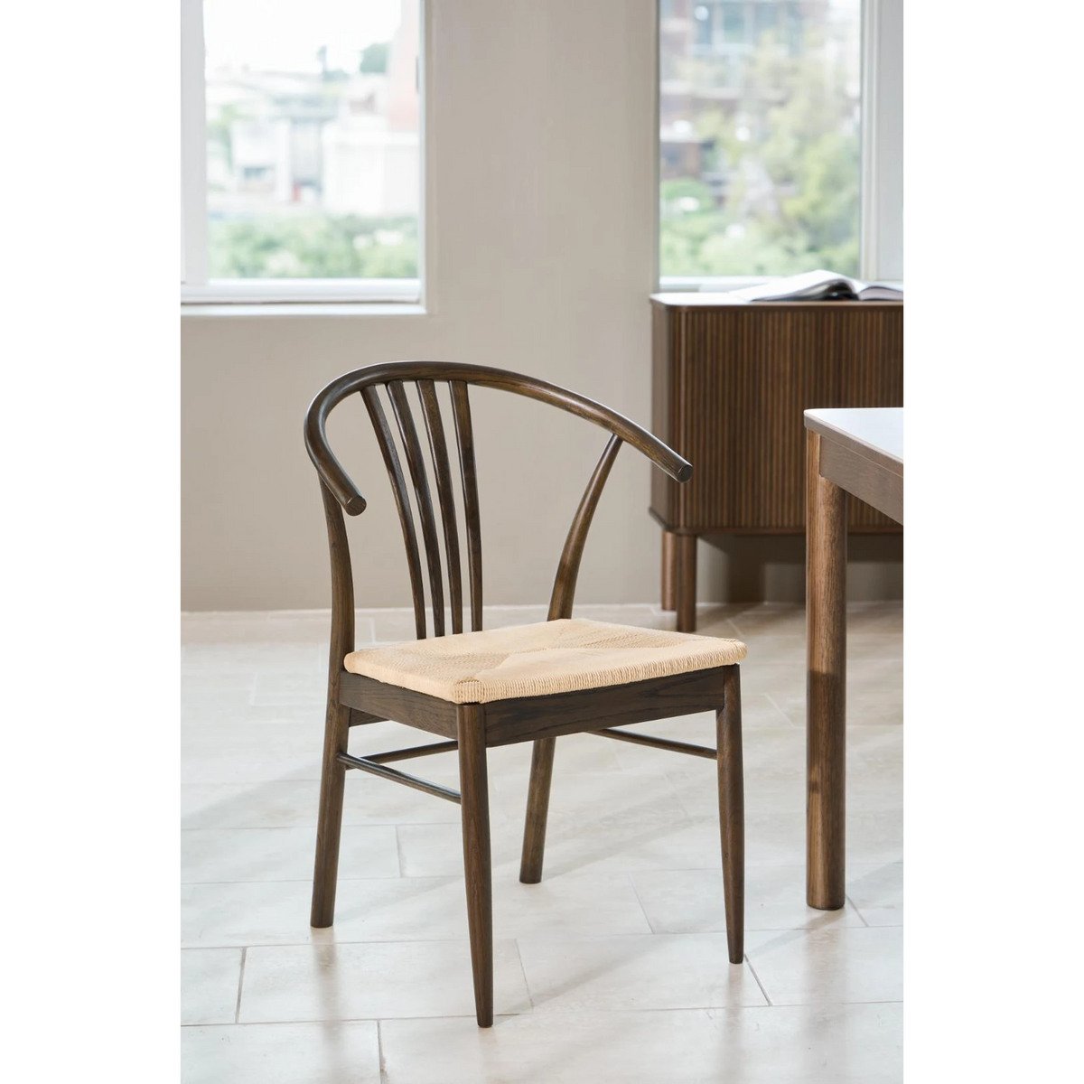 I_York Esszimmerstuhl mit Armlehne, 2er-Set, Gestell Eiche