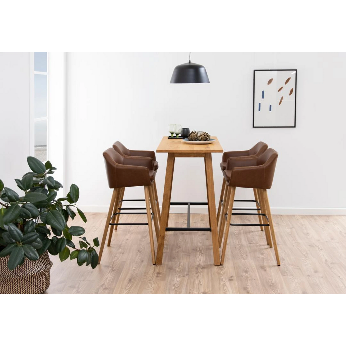 Chara Bartisch rechteckig, Gestell Wildeiche