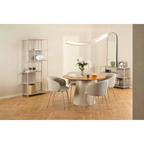 Eleanor Esszimmerstuhl mit Armlehne, 2er-Set, Gestell Grau