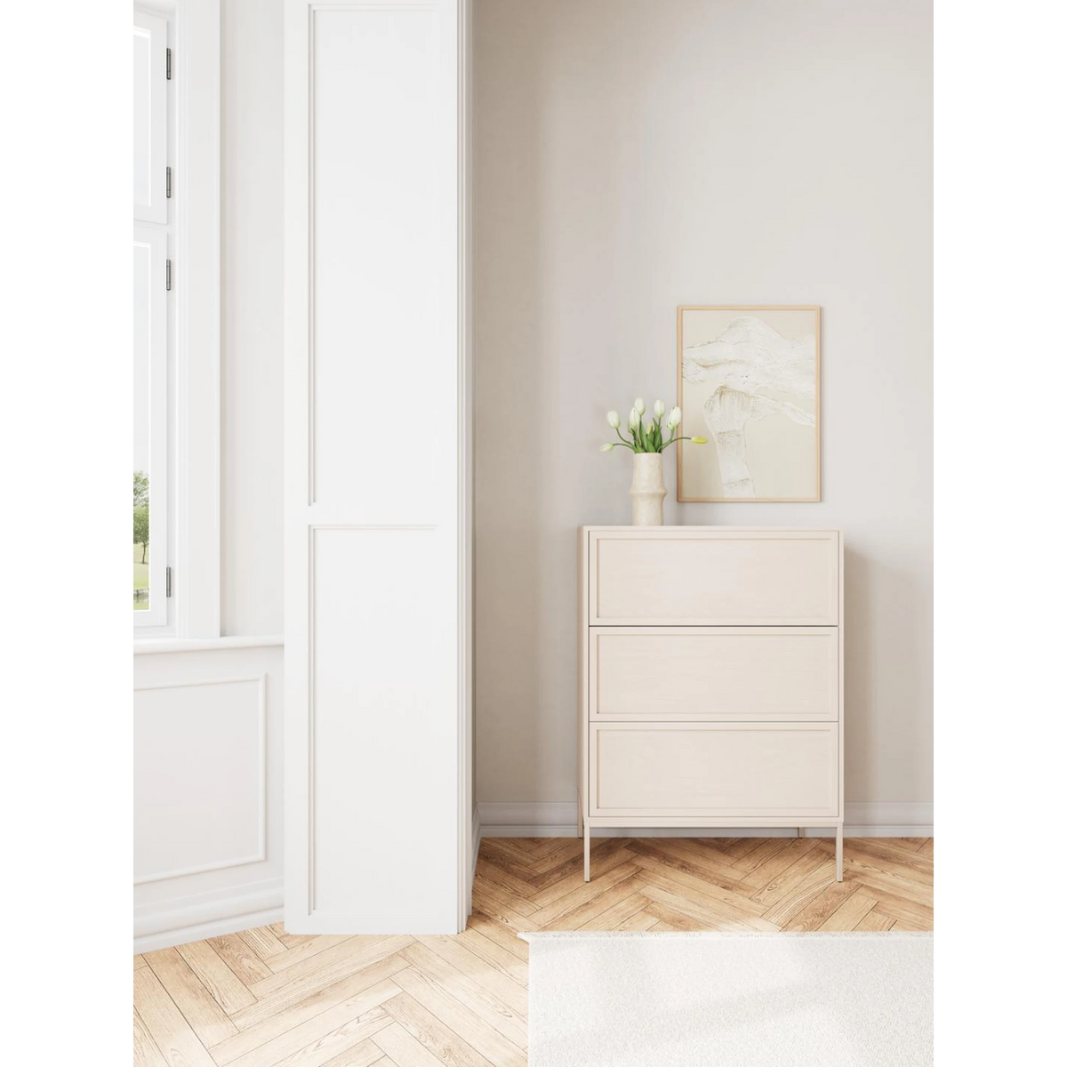 Palmdale Kommode, Gestell Grau