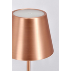 LED-Tischlampe Etna in Bronze mit Touch-Funktion, elegante Metallschirm-Leuchte für modernes Wohndesign