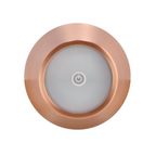 LED-Tischlampe Etna in Bronze mit rundem Design und Touch-Schalter, moderne Innenbeleuchtung