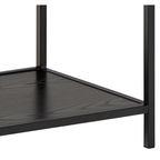 Actona Regal Seaford schwarz - Offenes Wandregal aus Holz mit stabilen schwarzen Metallgestell für modernen Stauraum.