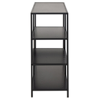 Actona Regal Seaford in Schwarz mit 4 offenen Fächern - modernes Standregal für Wohnzimmer und Büro