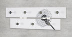 HAKU Möbel Garderobenleiste aus MDF Motiv Pusteblume in Weiss