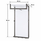HAKU Möbel Wandgarderobe aus Metall in Anthrazit 40 x 30 x 80 cm