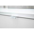 Schuhschrank Colorado von Germania mit elegantem Aluminium-Griffprofil in Weiß, Detailaufnahme
