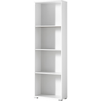Weißes Bücherregal Colorado von Germania mit 4 offenen Fächern, schmal und hochwertig – ideal für Wohnzimmer oder Büro