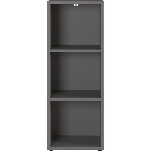 Germania Aktenregal 4230 in Graphit mit 3 offenen Fächern, modernes Büroregal aus Holz