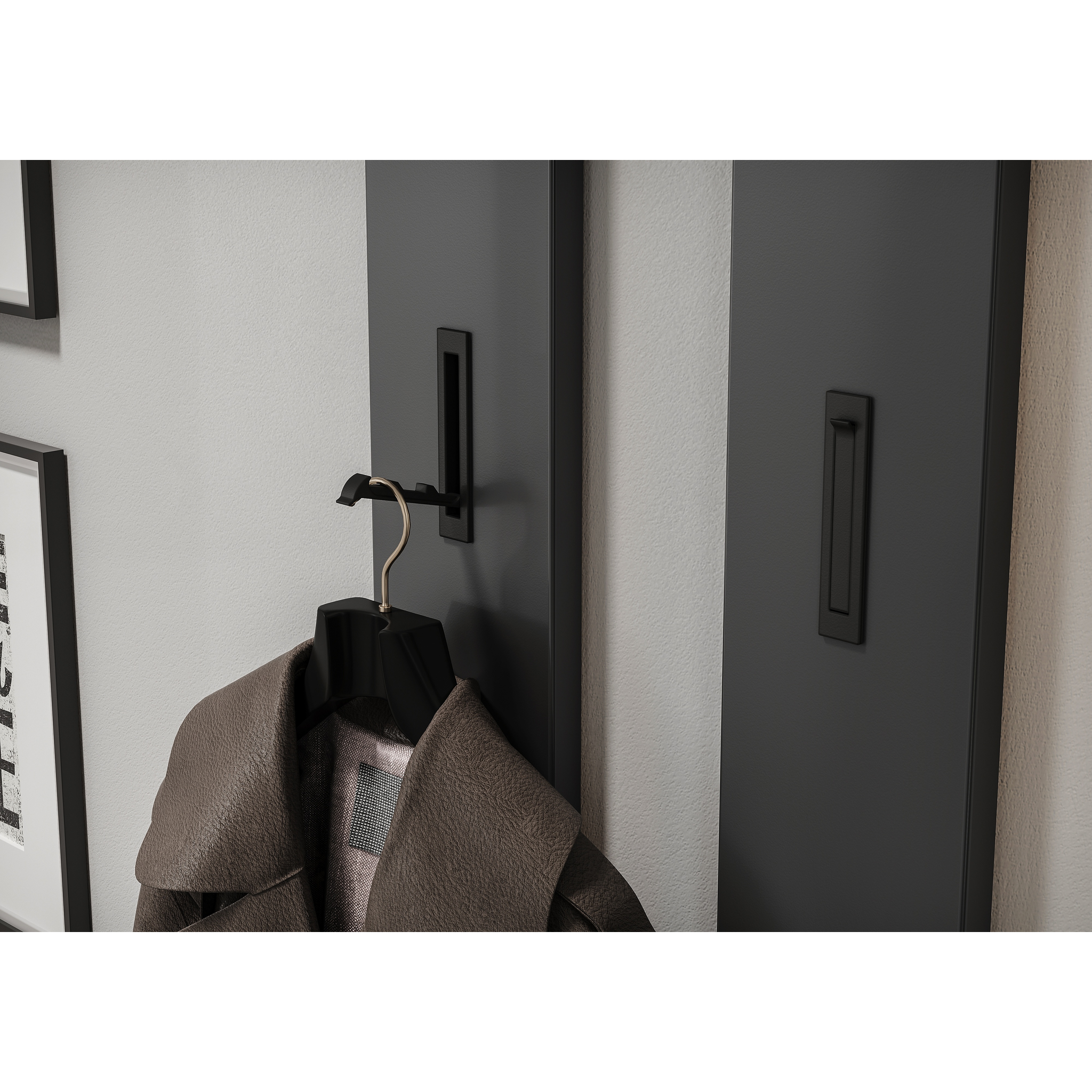 Panneau porte-manteau en graphite