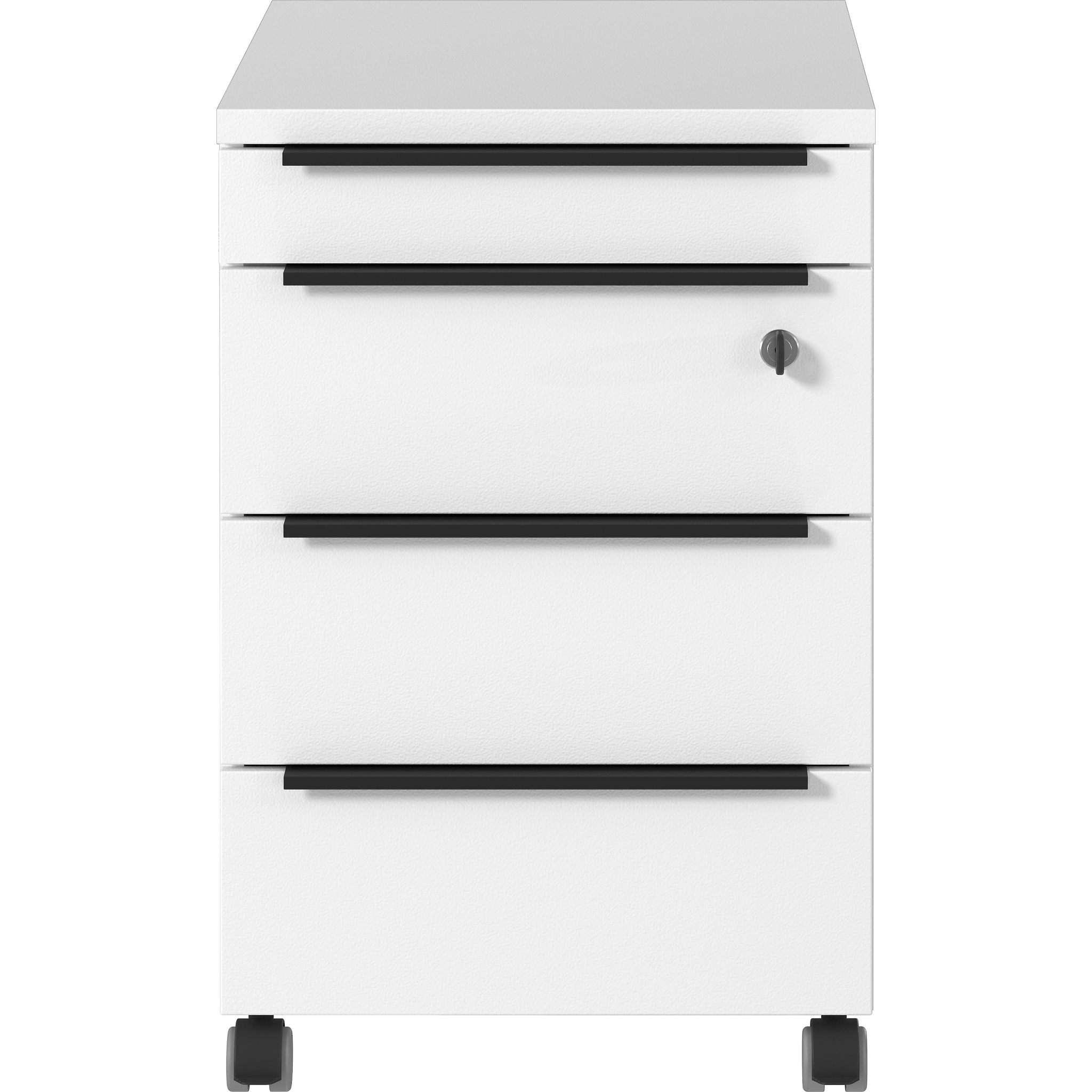 Conteneur roulant blanc Milan avec porte verrouillable