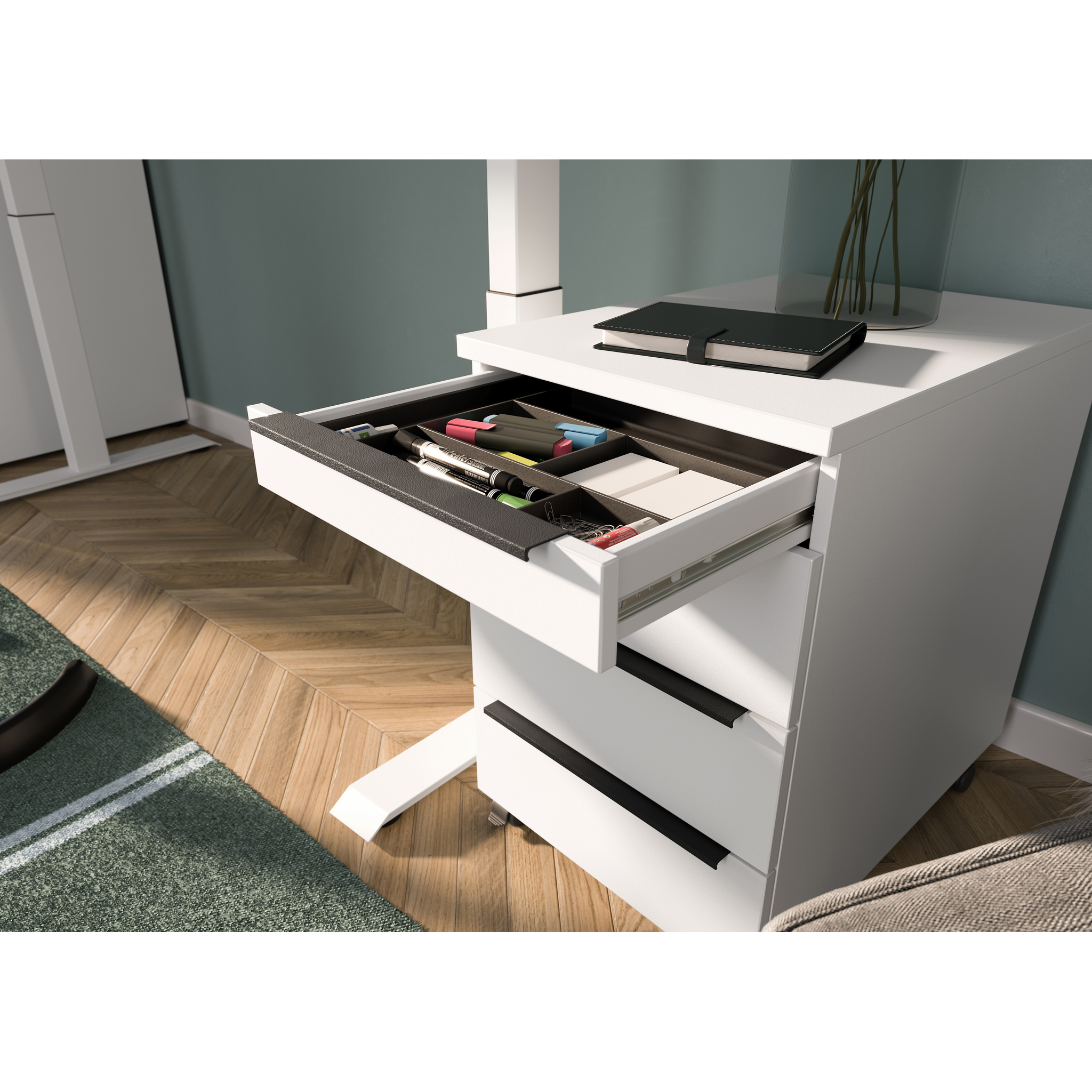 conteneur roulant blanc Milan