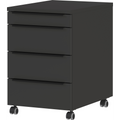 Germania Rollcontainer Mailand in Graphit mit 4 Schubladen und Rollen, modernes Design für Büro
