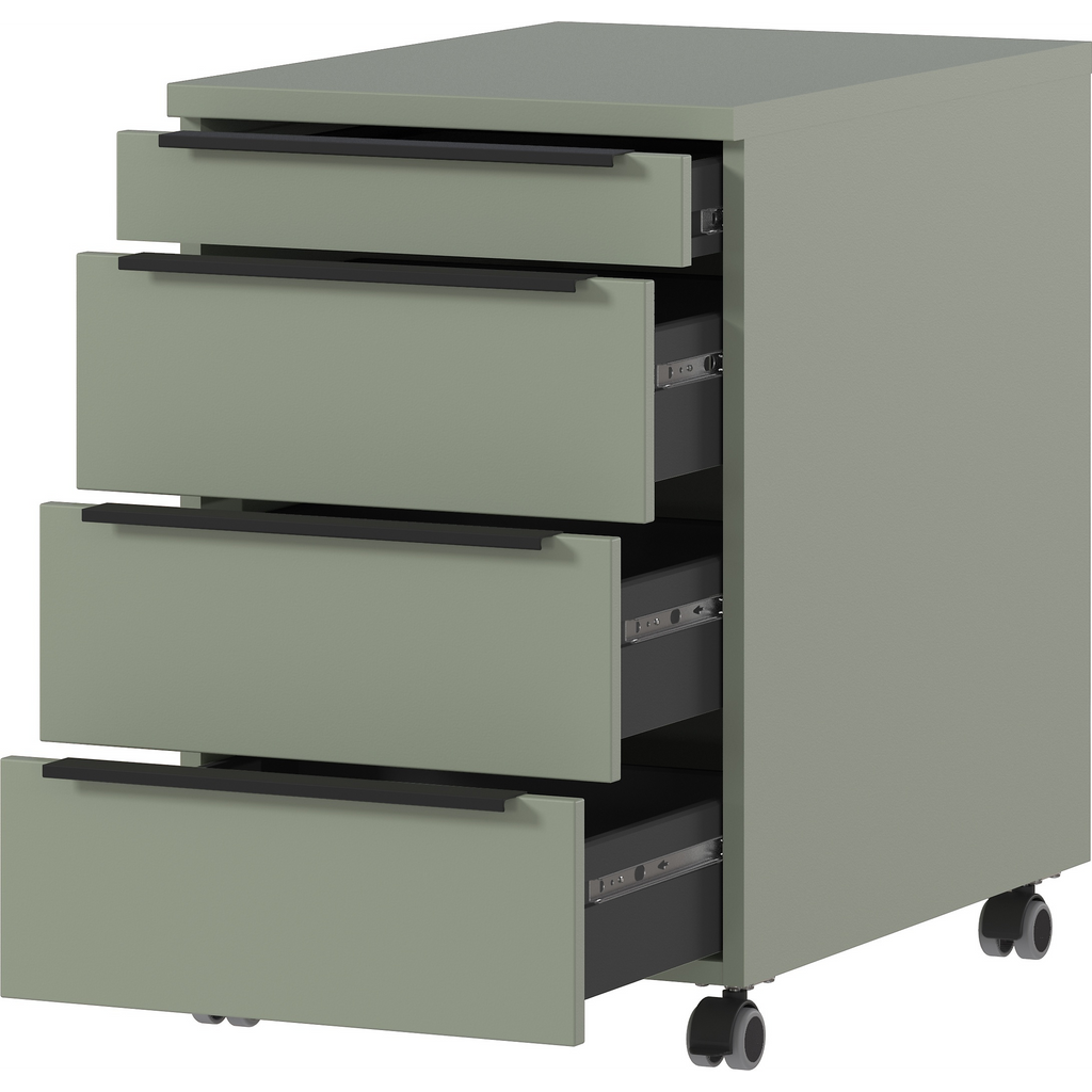 Conteneur à roulettes Milan, vert taupe