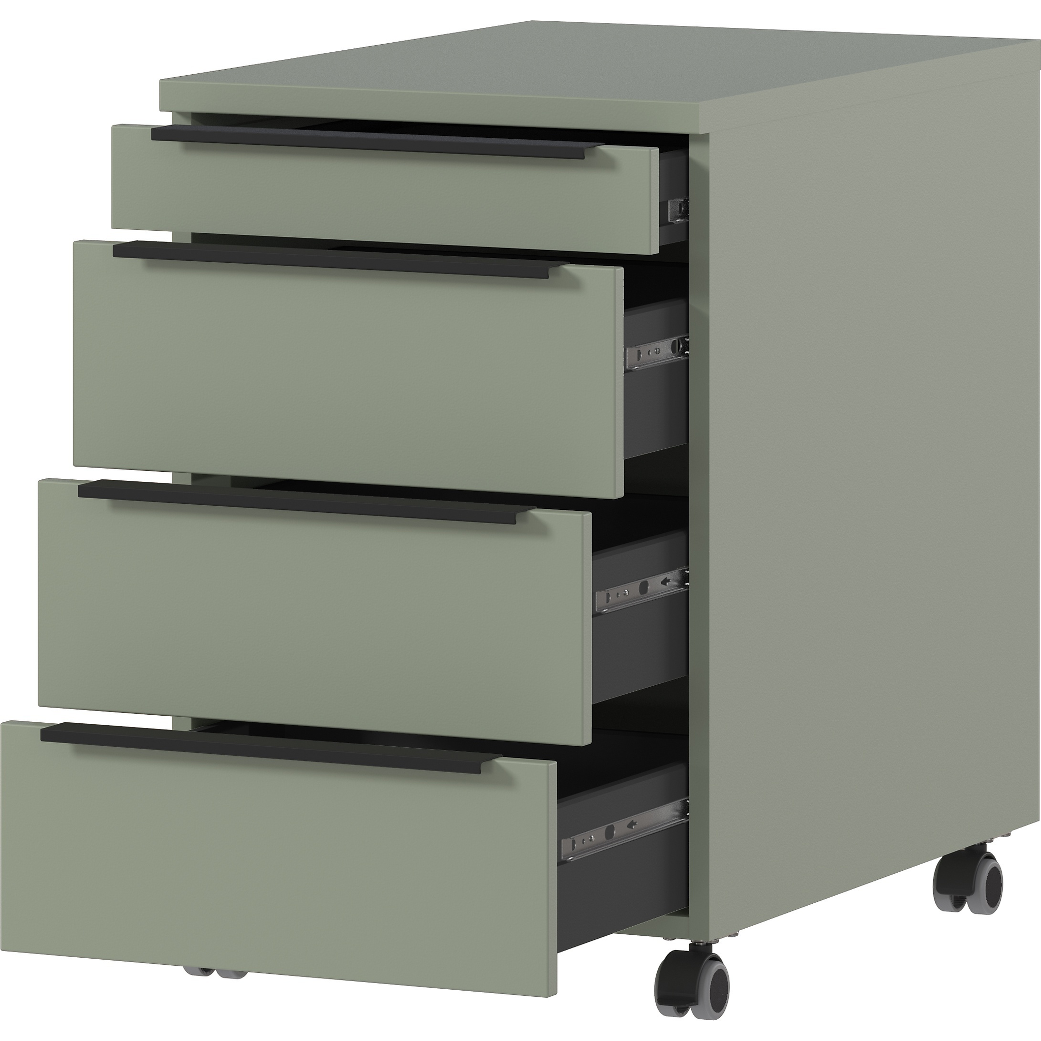 Conteneur à roulettes Milan, vert taupe