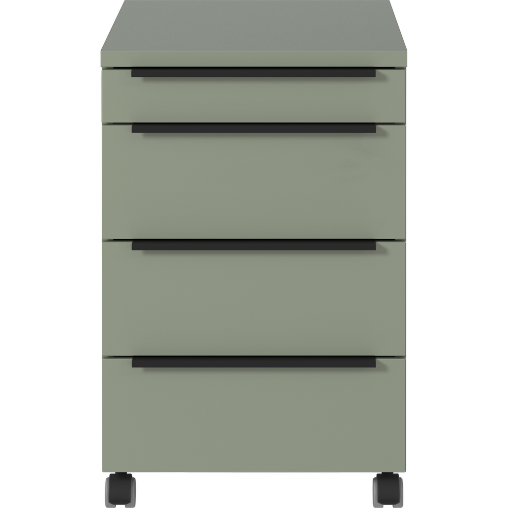 Conteneur à roulettes Milan, vert taupe