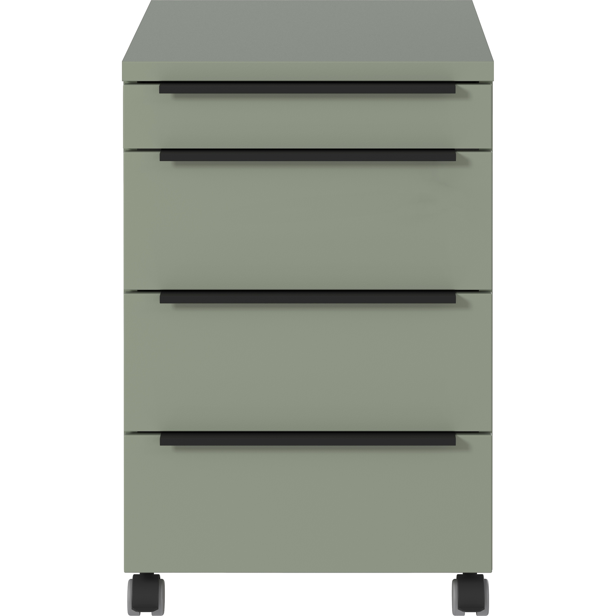 Conteneur à roulettes Milan, vert taupe