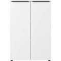 Germania Aktenschrank Mailand in Weiß mit 2 Türen und schwarzen Griffen, modernes Design