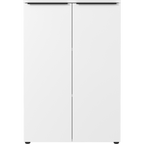 Germania Aktenschrank Mailand in Weiß mit 2 Türen und schwarzen Griffen, modernes Design