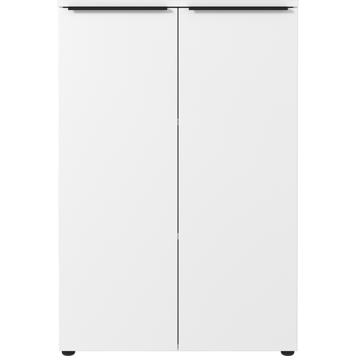Germania Aktenschrank Mailand in Weiß mit 2 Türen und schwarzen Griffen, modernes Design