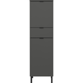 Germania Schrank Arcena in Anthrazit mit 3 Türen und schwarzen Metallbeinen, modernes Design