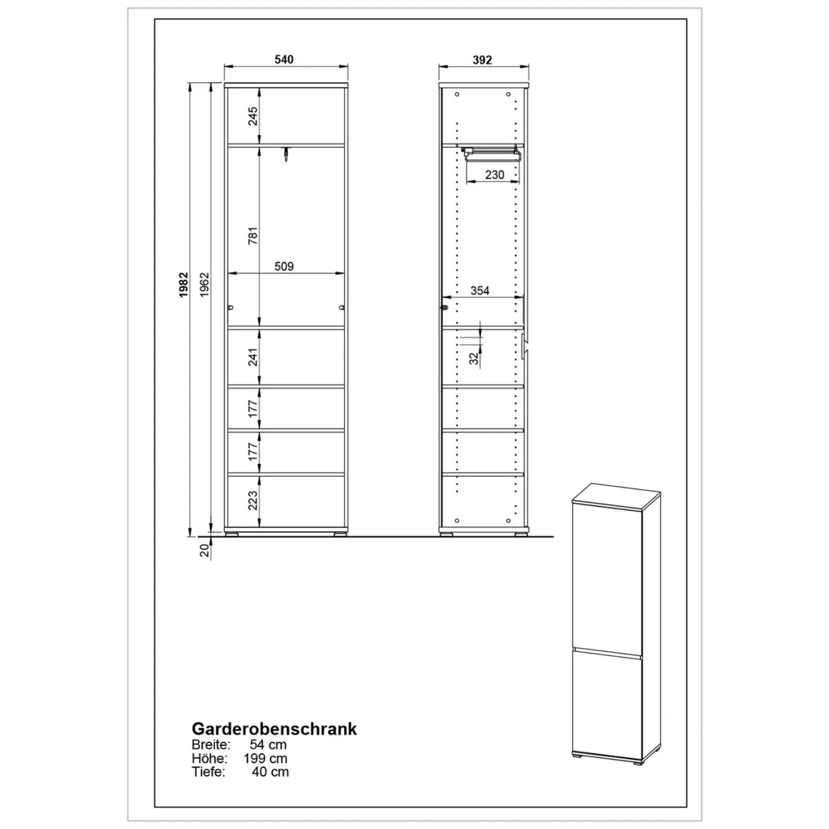 Garderobenschrank