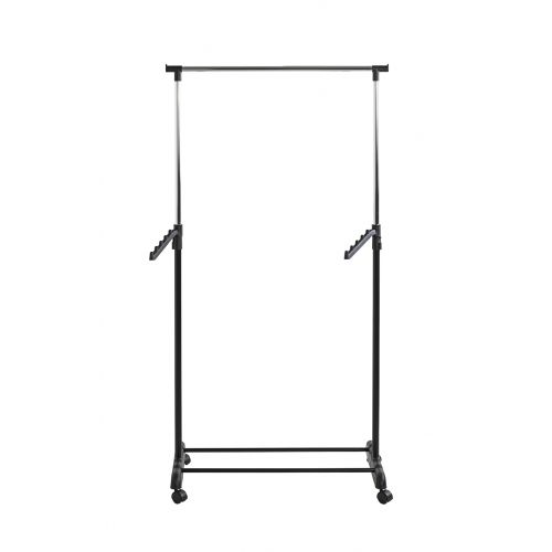 Penderie roulante, chrome noir – portant à vêtements mobile