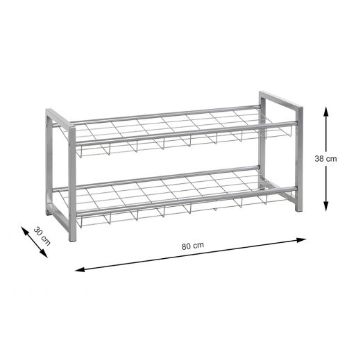 Étagère à chaussures en aluminium – étagère métallique compacte