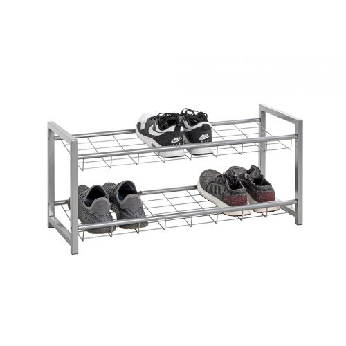 Étagère à chaussures en aluminium – étagère métallique compacte