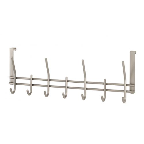 Armoire à portes aspect acier inoxydable – porte-manteau robuste