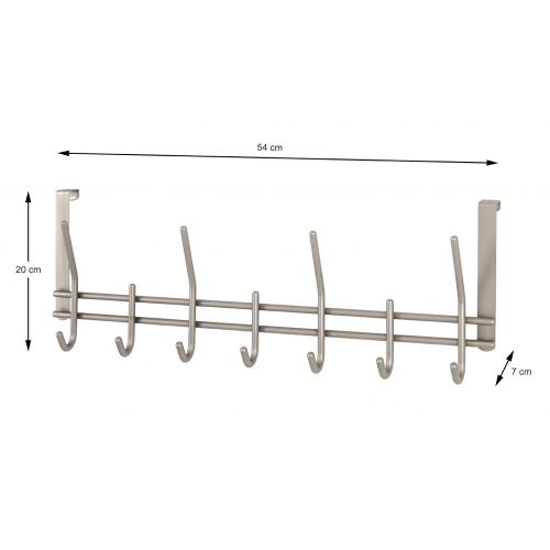 Armoire à portes aspect acier inoxydable – porte-manteau robuste