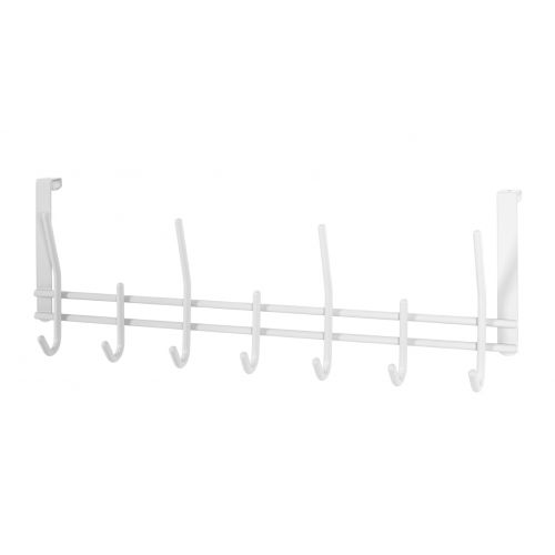 Porte-manteau blanc à suspendre à la porte – tringle à manteaux robuste