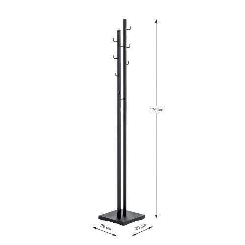 Porte-manteau noir – portant à vêtements moderne en métal avec une base stable