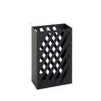 Haku Schirmständer Tessin in Schwarz mit Gittermuster aus Metall, modernes Design für Eingangsbereich