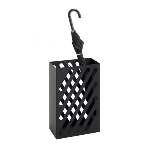 Porte-parapluie noir – support de parapluie moderne en métal avec motif