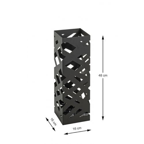 Porte-parapluie noir – support de parapluie moderne avec bac de récupération.