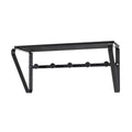 Wandgarderobe Gerda in Schwarz mit 5 Haken und Ablage aus Metall – moderne Wandmontage