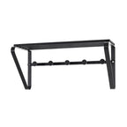 Wandgarderobe Gerda in Schwarz mit 5 Haken und Ablage aus Metall – moderne Wandmontage