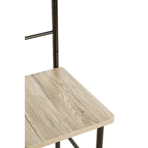 Valet de chambre, chêne noir – portant à vêtements moderne avec siège