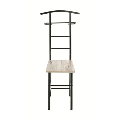 Valet de chambre, chêne noir – portant à vêtements moderne avec siège