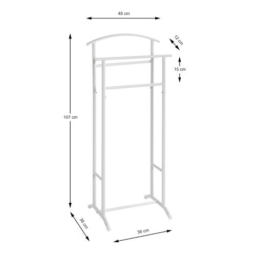 Porte-vêtements blanc – Portant à vêtements moderne en métal pour chambre à coucher – Dressing