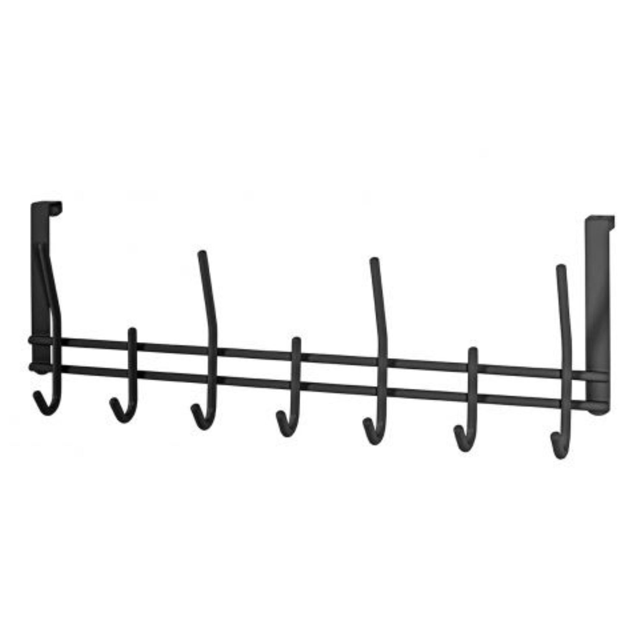 Porte-manteau noir à suspendre à la porte – tringle à manteaux robuste