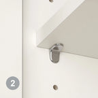 Jutzler Tablar 25cm verstellbar - Verstellbares Regalbrett mit Metallhalterung für flexible Lagerung