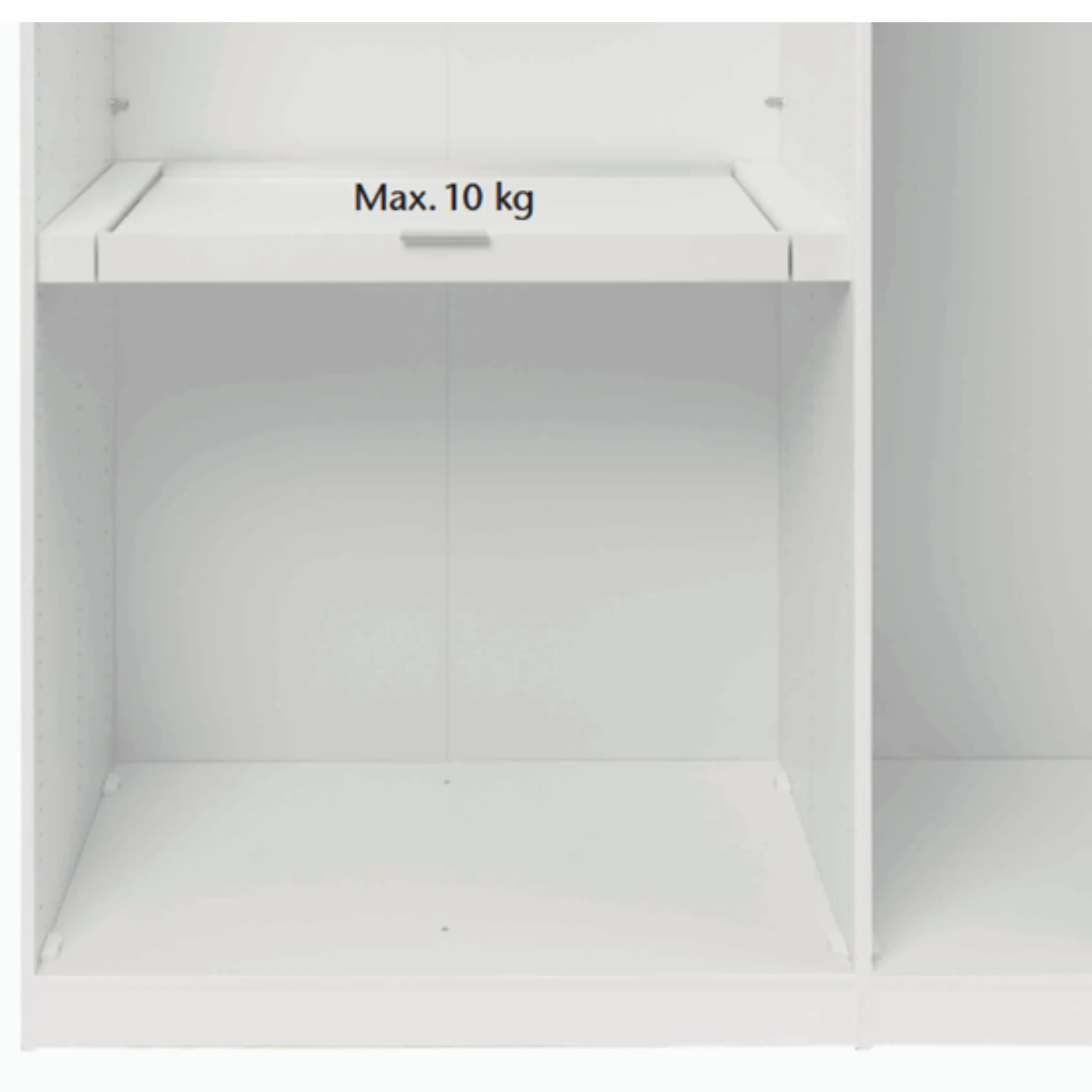 Jutzler Komfortablage gross in Cremeweiss mit Aluminiumgriff