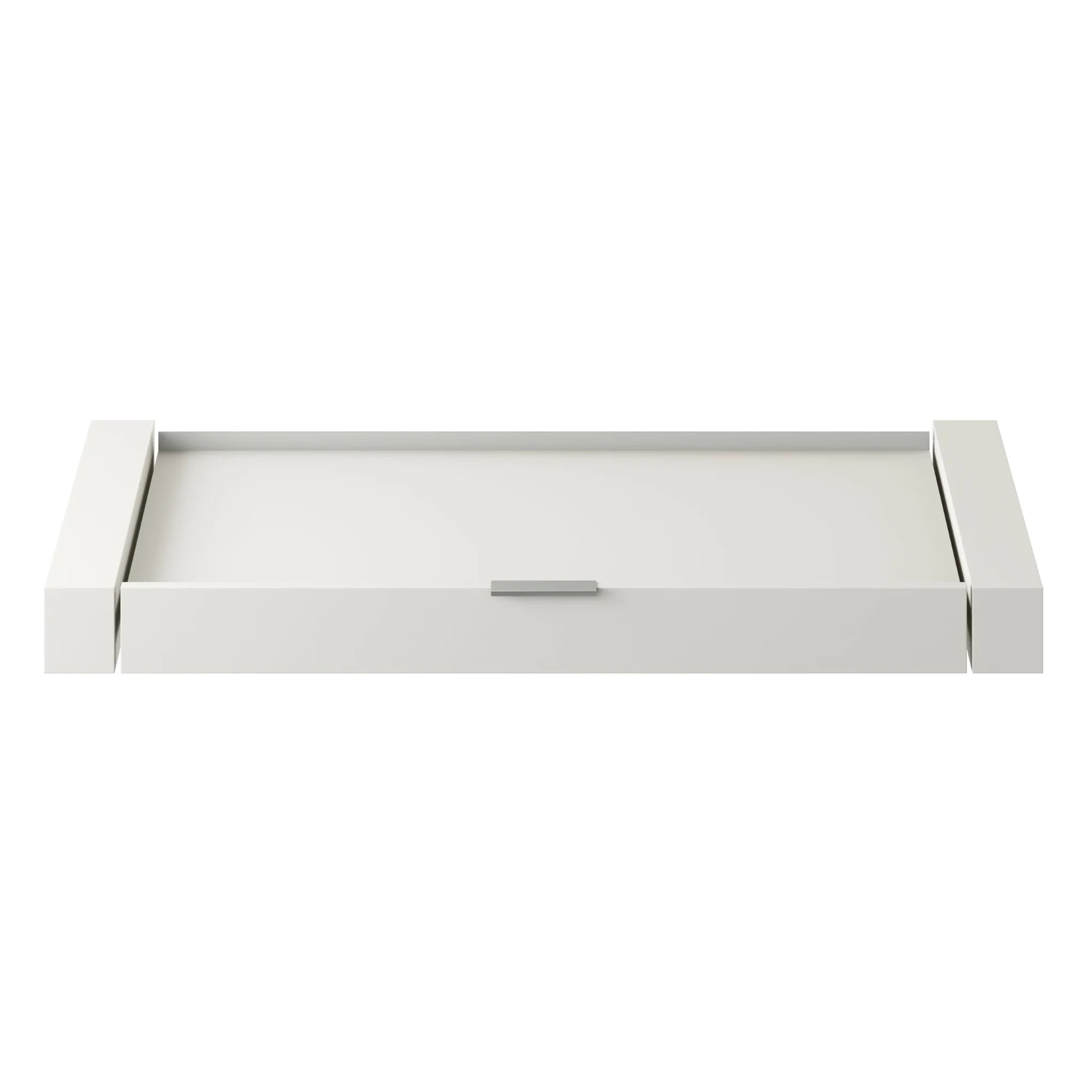 Jutzler Komfortablage gross in Cremeweiss mit Aluminiumgriff