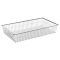 Grand panier à linge Jutzler – couleur aluminium, sur rails extensibles à roulement à billes